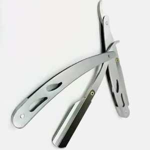 Rasoir droit de rasage manuel de barbier professionnel | Couteau de rasage pliant Rasoir à bord droit en acier inoxydable pour berline - Product Image 5