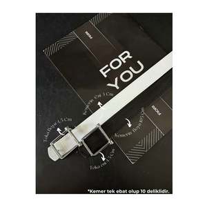 Square <b>Buckle</b> Women's <b>Belt</b>, Trouser <b>Belt</b>, Jacket <b>Belt</b>, Dress <b>Belt</b> - Black and White - Product Image 1