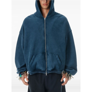 เสื้อฮู้ดทรงหลวมสำหรับผู้ชายทรงหลวมสไตล์ลำลองออกแบบได้ตามต้องการจากโรงงาน - Product Image 3