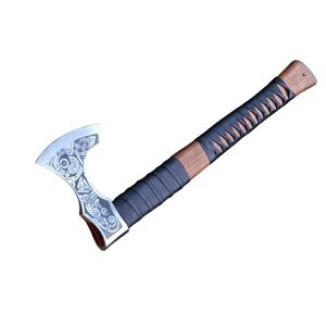 Venta al por mayor pedidos a granel personalizados OEM ODM servicio hacha acero de alto carbono hacha Acero inoxidable Damasco acero caza Camping corte - Product Image 6