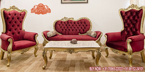 Lujosos muebles de sala de estar de palacio francés de 7 plazas, juego de sofás de madera de gama alta italianos de doble talla - Product Image 4