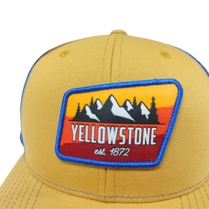 Sombrero de camionero Colorblock, parche tejido personalizado, Logo, cierre ajustable, gorra de ala ligeramente curvada, OEM, fabricante de Vietnam L01 - Product Image 4