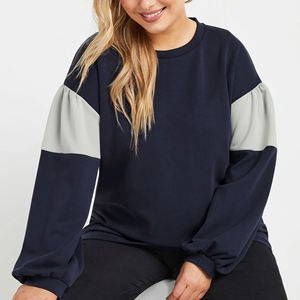 Venta caliente de calidad superior Oversize Drop Shoulder O-cuello Sudadera con capucha y sudadera Custom Puff Printed Logo sudadera de mujer - Product Image 6