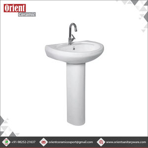 Fabricante y exportador líder de la India de artículos sanitarios de cerámica de diseño moderno de calidad duradera, pedestal de lavabo de tamaño personalizado - Product Image 2