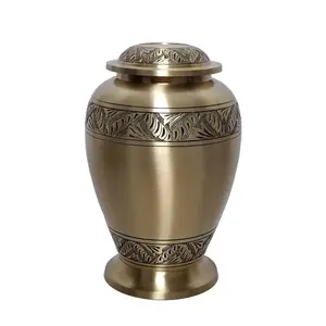 Vendita calda urne di cremazione per ceneri umane forniture funebri metallo cremazione urna di qualità Premium Made In India