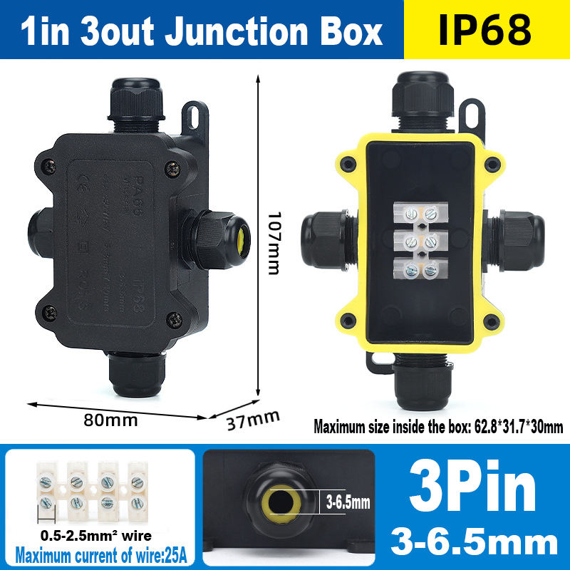 1in 3out small 3pin(3-6.5mm)