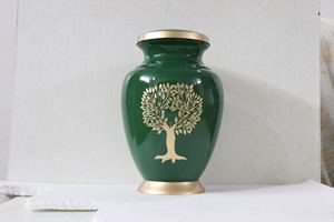 Urne funéraire en métal de style européen classique pour les cendres humaines, d'animaux de compagnie et de bébés - Écologique et durable, plusieurs tailles et designs - Product Image 6