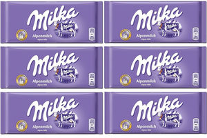 Auténticas barras de chocolate con leche alpina Milka de 100g con receta cremosa de leche alpina para distribución al por mayor. - Product Image 2