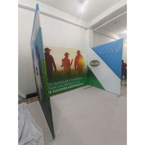 Cubierta de almohada de mármol de 10 pies X 8 pies Soporte de fondo Tridimensional Tension Stoff Booth Display con panel Ziva - Product Image 4