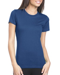 Women's Slim Fit Fine Jersey T-<b>Shirt</b> 100% Ringspun Cotton Classic T <b>Shirts</b> - Product Image 5
