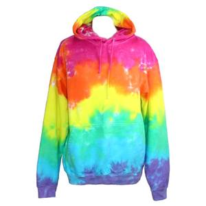 Tie Dye Hoodie <b>Crop</b> 2024 New Arrival Tie Dye 100% Cotton Hoodie <b>Crop</b> <b>Top</b> Women Long Sleeve <b>Crop</b> Hood - Product Image 3