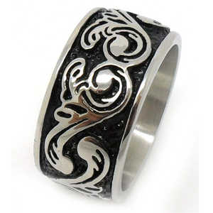 Bague pour homme en acier inoxydable argenté ou doré, style vintage, modèle HS29, vendue par un vendeur américain - Product Image 4