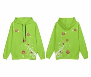 Qualité supérieure automne et hiver femmes pull à capuche surdimensionné Logo personnalisé coupe à capuche tricot tissu cravate-teinture impression - Product Image 4