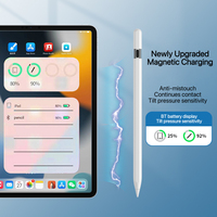 Dernier stylet métallique pour iPad modèle 2025, magnétique + chargement Type-C, anti-touch accidentel, pointes remplaçables pour batterie