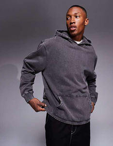 Sweat-shirt à capuche de luxe surdimensionné 100% coton pour hommes pour l'hiver - Product Image 5