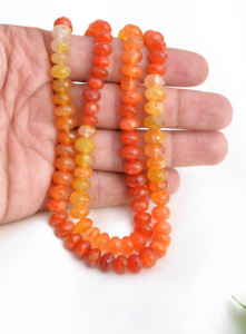 Perles de cornaline d'Afrique facettées de 7 à 9 mm, perles de pierres précieuses naturelles pour la fabrication de bijoux fins, pierres précieuses pour bijoux - Product Image 4