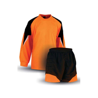 Tenue de Gardien de But de Football de Qualité Supérieure, Imprimée par Sublimation, Respirante, Col en V, Manches Courtes, Chemise et Pantalon, Logos d'Équipe Personnalisés, 100% Coton