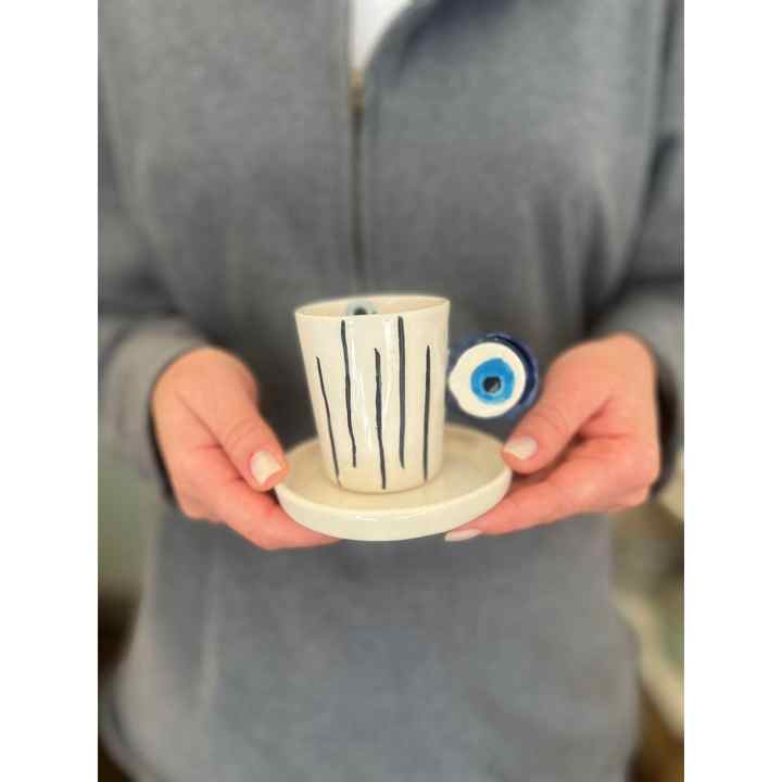Striped Evil Eye Beads