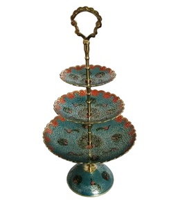 แท่นวางเค้กโลหะทองเหลืองหรูหราสำหรับงานจัดแสดงขนมหวานคุณภาพดีเยี่ยม - Product Image 2