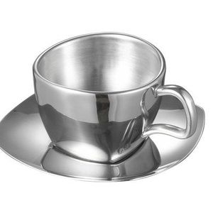 Stainless Steel <b>Coffee</b> <b>Cup</b> Set Double Walled Heat Resistant Mug With <b>Saucer</b> Spoon Drink Tableware Kitchen Cafe Accessories - Product Image 6