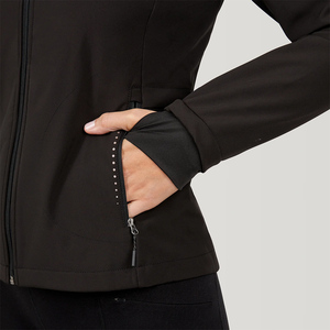 Chaqueta de carcasa blanda impermeable OEM para hombre para deportes al aire libre, senderismo y correr con capucha y cortavientos, método de tejido no tejido - Product Image 6