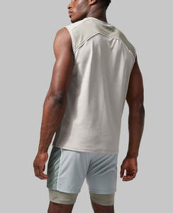 Camiseta sin mangas personalizada de talla grande para hombre, chaleco de gimnasio de algodón transpirable de secado rápido para correr, entrenamiento, decoración impresa - Product Image 3
