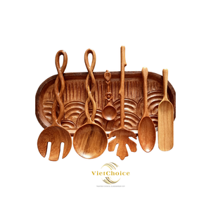 La mejor opción Cuchara de madera con madera natural 100% del fabricante Viet Choice Hecho en Vietnam Buena calidad - Product Image 5