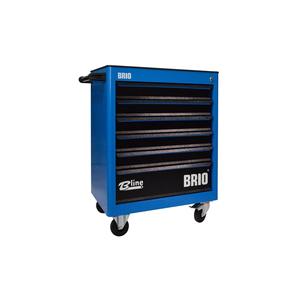 Movable Steel Tool Cart with 6 Lockable Drawers <b>Blue</b> <b>Rolling</b> Workshop Storage - Product Image 1