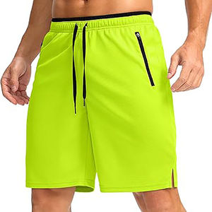 Shorts de sport pour homme 100% polyester, style streetwear, personnalisables OEM, haute qualité, pour la plage et le fitness, séchage rapide, taille élastique, poches - Product Image 5