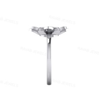 925 Sterling Silber 5mm Lünette Blank Ring Lotus Flower Design 18 Karat vergoldete Asche Harz Arbeit Muttermilch DIY Andenken Trendy