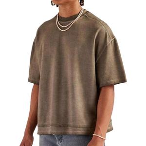 Ensembles de t-shirts et shorts délavés à l'acide de haute qualité, vêtements surdimensionnés personnalisés pour hommes - Product Image 3