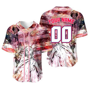 Camisetas personalizadas de béisbol para jóvenes, camiseta de béisbol azul y negra, Camiseta corta de cuello redondo uniforme, camiseta de béisbol transpirable al por mayor - Product Image 3