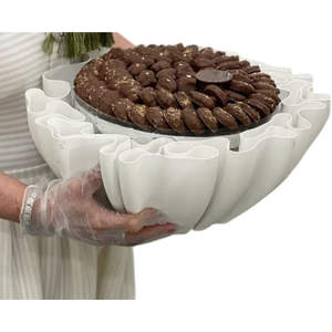 Bol à chocolat décoratif de luxe moderne de haute qualité, argenterie, passe au lave-vaisselle, fait à la main, plat de présentation de dessert en métal - Product Image 6