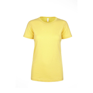 Camiseta de manga corta para mujer estilo OEM, el mejor diseño de algodón/poliéster ajustado para el verano - Product Image 1