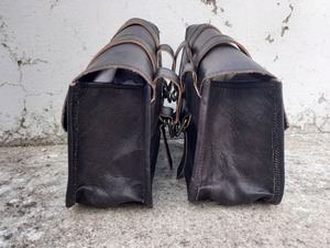 Sacs de voyage unisexes faits à la main de grande taille en cuir vintage pour selle de moto bonbons logo personnalisé bagages à 2 côtés sacs de sport pour - Product Image 5