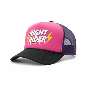 Ретро-кепка в стиле 80-х: неоново-розово-фиолетовая, с сетчатой вставкой, черным шнурком, 5 панелей, уличный стиль - Product Image 4