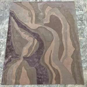 Alfombra moderna de lana bordada multicolor con forma de rectángulo empenachado a mano para el espacio de la sala de estar, objetivo al por mayor con precio de fábrica - Product Image 2