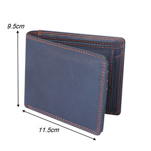 Men's Premium Bi-Fold Leather <b>Wallet</b> <b>RFID</b> Feature Open Closure - Product Image 3