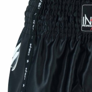 Shorts de Boxeo MMA Muay Thai Negros de Diseño Personalizado al por Mayor, Duraderos, Ligeros, con Cintura Elástica, Ropa Deportiva de Poliéster - Product Image 3