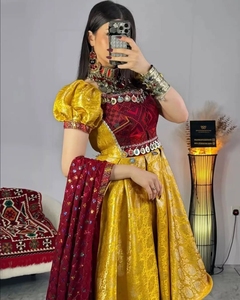 Robe en soie afghane faite à la main de haute qualité pour femmes vêtements vintage traditionnels pour l'été meilleur matériel-0702 - Product Image 3