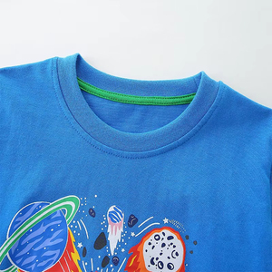 Camiseta de chico de nuevo estilo 100% algodón diseñador niños impreso Casual deportes camiseta tejido patrón de letras - Product Image 3