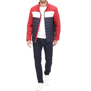 Chaqueta de burbuja para hombre de último estilo con cuello levantado logotipo personalizado ropa de moda de lona al por mayor a la venta - Product Image 4