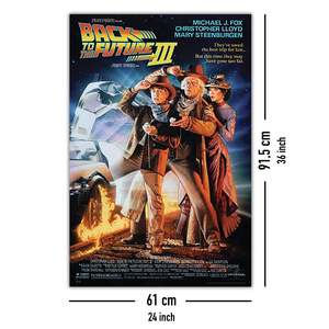 Modern Style Back to the Future Part III <b>Poster</b> Black Frame for Wall Decor - Product Image 5