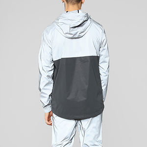 Ensemble deux pièces sur mesure de haute qualité pour homme, en nylon respirant, avec fermeture éclair, survêtement coupe-vent lourd pour l'automne - Product Image 3