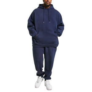 Conjunto Deportivo de Algodón Personalizado para Hombre, Talla Grande, Pantalones Deportivos, Sudadera, Chándal de Forro Polar Liso para Gimnasio, Invierno 2025 - Product Image 1