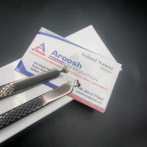 Venta al por mayor profesional sólido Acero inoxidable diamante corazón agarre pestañas extensión pinzas Plasma negro sostenible puntiagudo - Product Image 3
