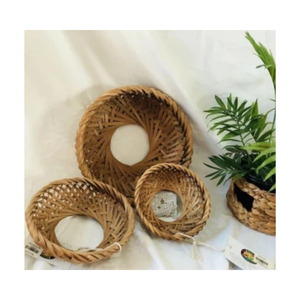 Natural Woven Bamboo <b>Trivet</b> of Many Sizes Effectively Prevent Heat, Suitable for Pots, Pans and Hot Plates - Product Image 1