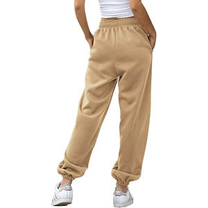 Pantalon de jogging décontracté en coton éponge et modal pour femmes avec poche plaquée logo de transfert de chaleur imprimé Design personnalisé Sweatpa pour femmes - Product Image 2