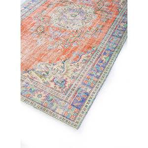 Alfombra de Lana Anudada a Mano de Gran Tamaño, Diseño de Medallón Rojo y Naranja, para Sala de Estar, Pasillo Rectangular, Modelo Pae-2686 - Product Image 2