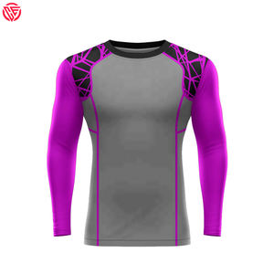 Vente chaude Rush Guard Hommes Taille Personnalisée Confortable Compression Fitness Rash Guard À Manches Longues Hommes Compression Rash Guard - Product Image 5